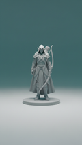 Unpainted Elf Archer Resin Figurine