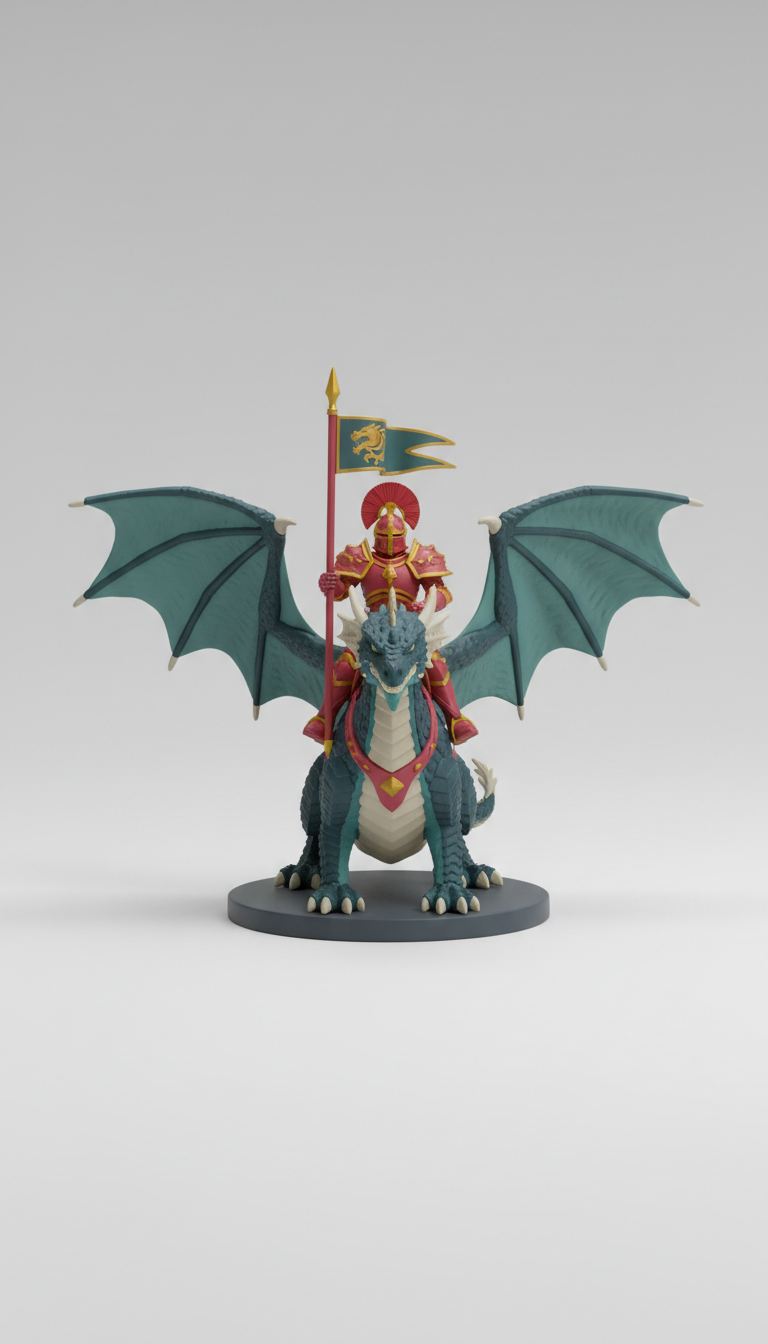 Full-Color Dragon Rider Collectible